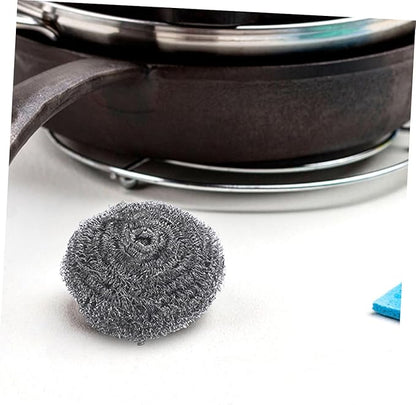 Ciieeo 20pcs Metal Pot Scrubbers Cleaning Balls for Pots Pans Baking Heavy Duty Dish Scrubbers for Effortless Grease Removal