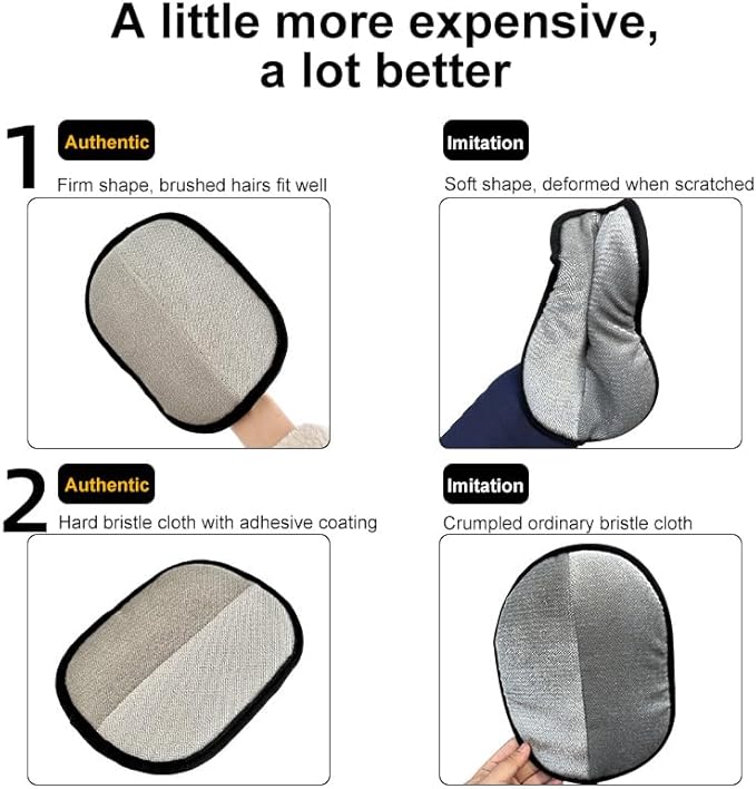 2 Pack Pet Hair Remover Gloves for Furniture & Clothes – Reusable Lint Remover Mitt for Dog & Cat Fur – Easy Clean Fur Remover for Couch, Carpet, Car Seats
