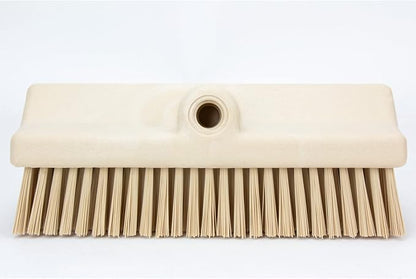 SPARTA 40423EC25 Plastic Floor Scrub Brush, Wall Brush, Equipment Brush With Nonabsorbent Bristles For Industrial Kitchens, Hospitals, Commercial Cleaning, 4 Inches, Tan, (Pack of 2)