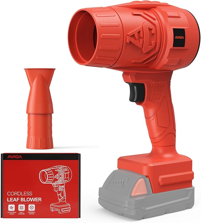 Electric Leaf Blower Cordless for Mwkee M-18 18V Battery, Handheld Leaf Blowers for Lawn Care, Blowing Leaves ＆ Dust, Turbo Jet Blower Dryer, Battery Powered Mini Leaf Blower (Battery Not Included)