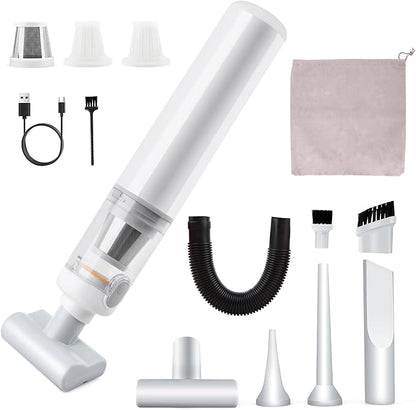 ULTREMA Car Vacuum Portable Cordless - 20000Pa High Suction Mini Vacuum Cleaner, 4-in-1 Auto Handheld Dust Blower & Air Pump, 6000mAh, 15-Piece Accessory Kit for Car Interior, Keyboard, Pet Hair
