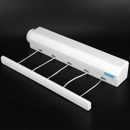 Retractable Clothesline, Clothes Line Retracting Outdoor Wall Mounted Telescopic Clothesline Indoor Outdoor Clothes Line for Laundry Drying (Five Ropes)