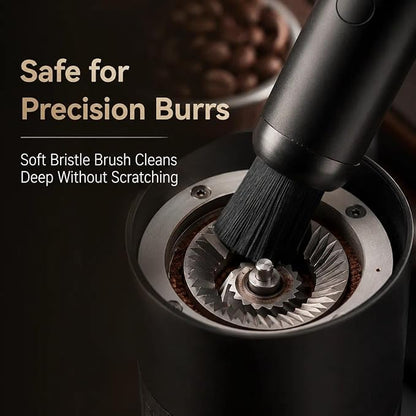 Coffee Grinder Vacuum Cleaner, Rechargeable Mini Vacuum for Coffee Grounds, Espresso Machine & Barista Station Cleaning Tool with 4 Attachments, Portable Desktop Cleaner for Home Baristas