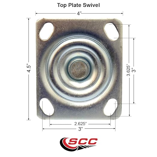 Service Caster Brand – 8 Inch Platform Truck Replacement Swivel Caster – Fits Rubbermaid Heavy Duty Platform Truck and Rubbermaid Side Panel Platform Truck – 4436M6 FG4436M60000