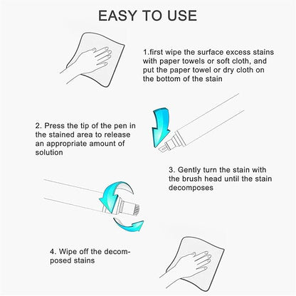 3PCS Bleach Pen for Clothing - Portable Bleach Pen for Clothing Stain Removal, Small But Powerful, Grease Stain Remover Wash Free Laundry Clean Pen, Instantly Remove Stains In Just 30 Seconds (Blue)