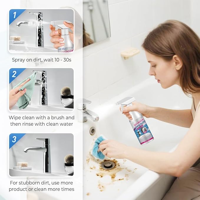 Bathroom Descaler Foam Cleaner, 2026 New Foam Spray Cleaner, Multipurpose Stubborn Stains Remover for Kitchen Bathroom, Hard Water Stain Remover for Home Use (3 Pcs)
