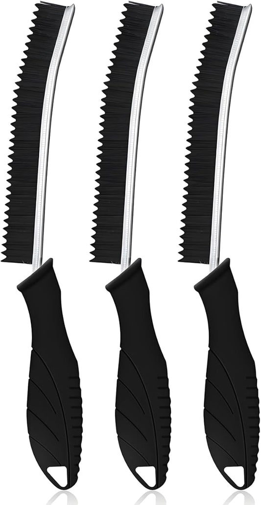 Crevice Cleaning Brush Supplies with Teeth-Shaped Hard Bristles - 3Pcs Small Cleaning Brushes for Tight Spaces Tools,Gap Cleaning Brush Tools for Cracks/Kitchen/Bathroom Tiles/Grout