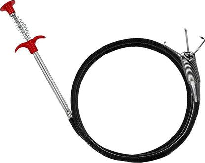 Drain Snake 79 inch Drain Clog Remover - Gutter Cleaning Tools Cleaner for Toilet Sewer Shower Kitchen Bathroom Tub Clogged Opener Cleaning Tool, Flexible Reach Grabber