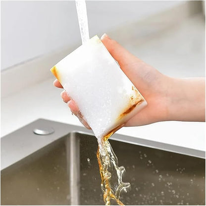 White Sponge Eraser Multi-Functional Car Interior Detail Cleaning Tools Magic Sponge for Kitchen Bathroom Office(50pcs L)