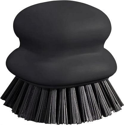 Dish Brush with Handle, Kitchen Scrub Brushes for Cleaning, Dish Scrubber with Nylon bristles for Sink, Pots, Pans(1Pack Black Nylon bristles)