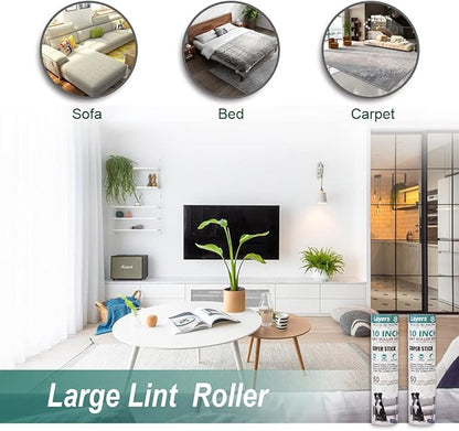 Layers 2 Pack Large Lint Roller Refill, Suitable for Most Large Rollers, mega Roller, 10 in Wide Rollers in The Market