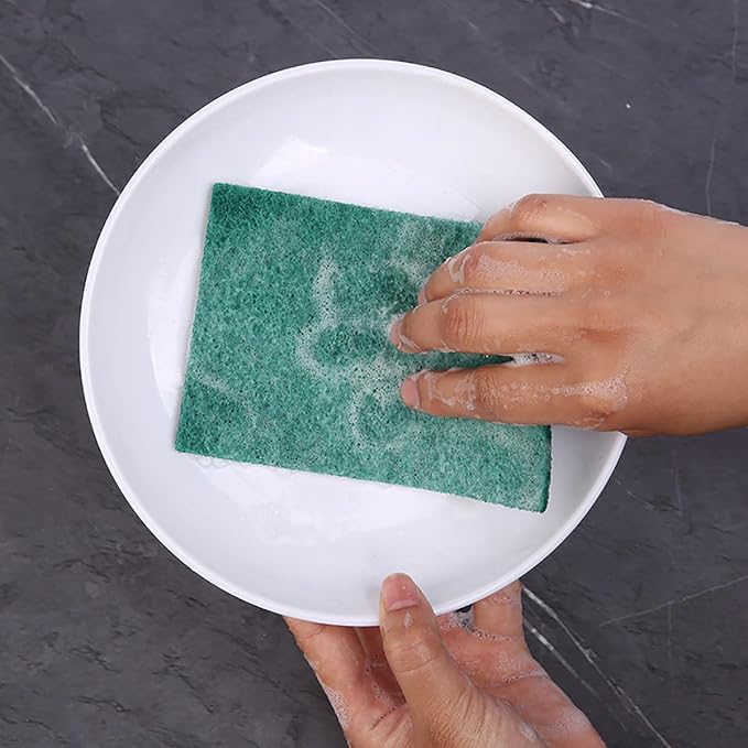 10PCS Heavy Duty Cleaning Scrubbing Pads for Kitchen Bathroom Household Cleaning Dish Scrub Sponges