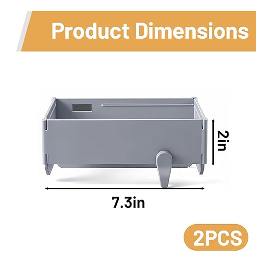 2PCS Foldable Trash Bag Holder, Portable Hanging Garbage Can Rack with Fixing Snap for Kitchen Cabinet Doors, Ideal for Small Spaces, RVs and Camping
