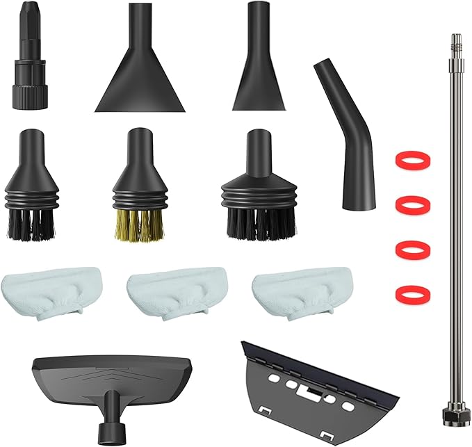 14PCs Handheld Steam Cleaner Accessories for Gribouillage 1.6L High Pressure Portable Steamer for Home Car