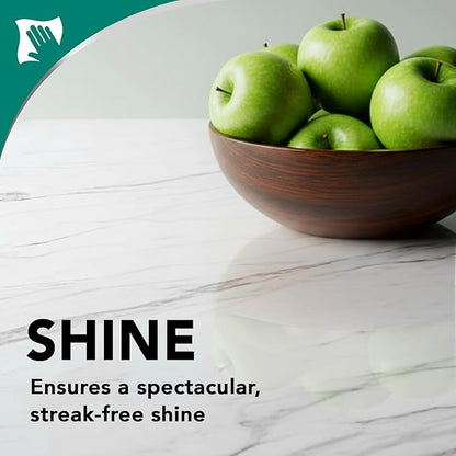 Weiman Disinfectant Granite Daily Clean & Shine (2 Pack with Polishing Cloth) Safely Clean Disinfect and Shine Granite Marble Soapstone Quartz Quartzite Slate Limestone Corian Laminate Tile Countertop
