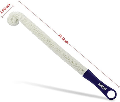KUWAN Bottle Cleaning Brush Multi-Function Household Tools Flexible Bottle Scourer for Some Decanters, Goblets, Glasses, Cups (Long)