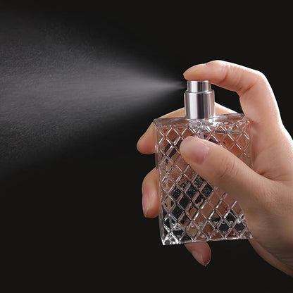 Vintage Glass Spray Bottle - 50ml/1.7 Oz Refillable Perfume Atomizer with 3 Dispenser Types