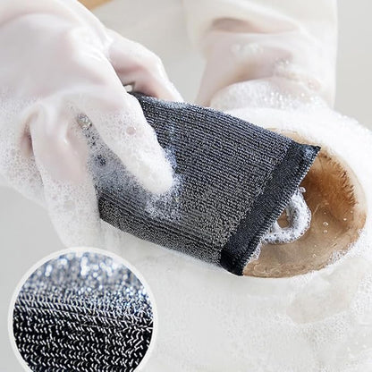 Swift-Scrub Non-Scratch Wire Steel Scrubber for Sustainable Cleaning of Utensils, Dishes, Counters, Sinks and Wet and Dry Cleaning Multipurpose Dish Wash Scrubber | (Metal-Wire Sponge Pad, Pack of 4)