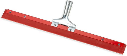 SPARTA Flo-Pac Gum Floor Squeegee Rubber Squeegee with Heavy Duty Steel Frame for Floor, Bathroom, Kitchen, Concrete, Tile, Garage, Commercial Use, 24 Inches, Red