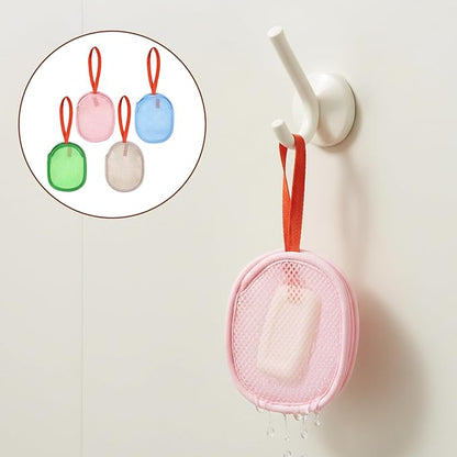 4Pcs Soap Saver Bag Soap Scrubber Pouch Mesh Exfoliating Soaps Pouch Saver Pocket Bar Soaps Bath Loofah Sponge Body Scrubber Shower Sponge for Bathing Shower Bathing Accessories