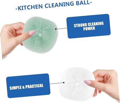 12PCS Kitchen Scouring Balls Multi-Functional Colorful Cleaning Balls for Home Kitchen Use Safe Scrubbers for Dishes Pots and Cookware Random Color