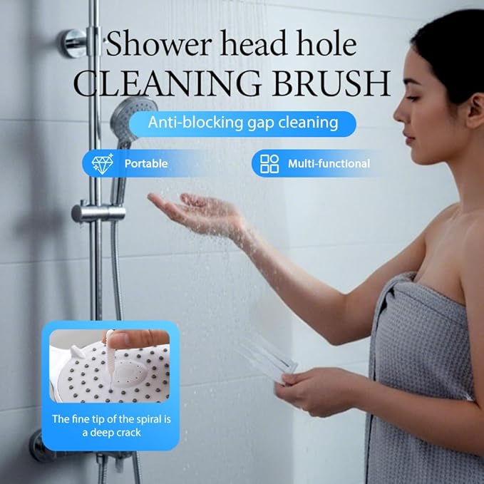 Shower Head Cleaning Brush for Small Hole, 2026 Upgrade Gap Hole Anti-Clogging Cleaning Brush, Multifunctional Shower Head Cleaning Brushes for Household Bathroom (20 Pcak)
