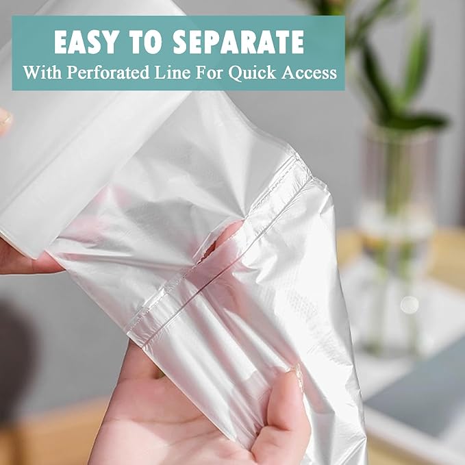 Small Trash Bags 4 Gallon - 105 Count 4 Gallon Trash Bag, Unscented Small Garbage Bags Bathroom Trash Bags, White 4 Gal Small Trash Can Liners