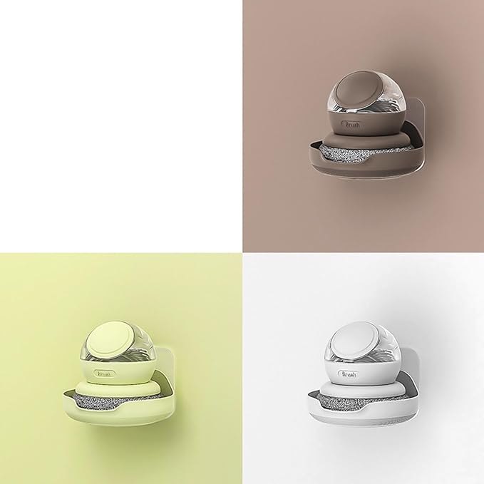 2xSoap Dispenser Brush Palm Pot Brush Dish Brush Versatile Accessories Ball Head Grip Kitchen Gadgets for Washing Washbasins and Ceramic Tile,