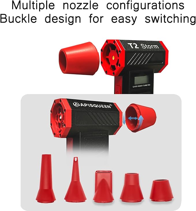 T2 Compressed Air Duster-130000RPM Cordless Electric Air Duster,4-Gear Adjustable Air Blower,Portable Rechargeable Turbo Fan for Computer,Keyboard,Car,Home Cleaning