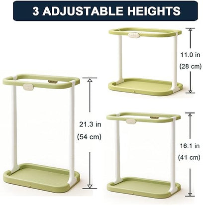 Portable Trash Bag Holder – Foldable & Lightweight Trash Bag Stand, Collapsible Trash Can for Camping, Outdoor, Car & Home Use – Easy Assembly, Compact Storage, Includes 15PCS Bags