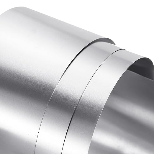 PATIKIL 3.5cm x1M Stainless Steel Foil Roll, 1pcs 304 Stainless Steel Flashing Roll Roofing Sheet Metal Roll 0.3mm Shim for Roofs Gutters Machinery