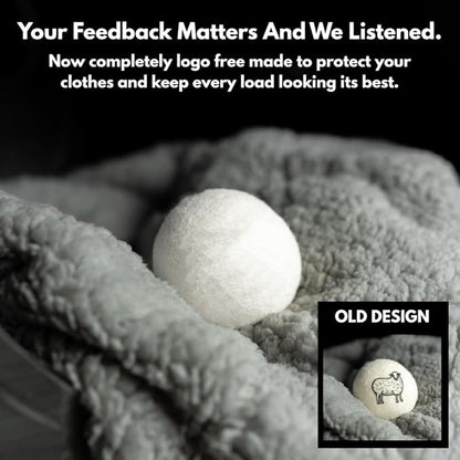 Lavender Scented Wool Dryer Balls – 6 XL Pack – Natural Fabric Softener, Reusable, Reduces Static, Reduces Wrinkles & Shortens Drying Time, Made W/Essential Oil, 100% Pure Wool