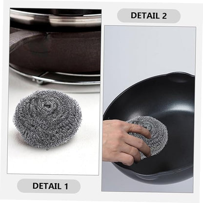 Ciieeo 20pcs Pot Scrubbers Set Heavy-Duty Cleaning Balls for Kitchen Outdoor Use Wire Balls for Vigorous Scrubbing and Scouring