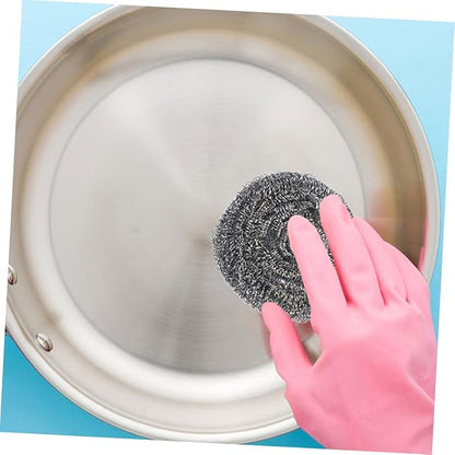 Cabilock 20pcs Pan Cleaning Scrubbers Metal Scrubber Balls for Pot Grill and Oven Cleaning Non-Shedding Kitchen Tool