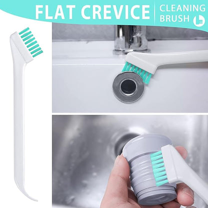 Lumkew Small Cleaning Brushes for Small Spaces, Tiny Household Cleaning Supplies Tools, Mini Crevice Cleaning Brush Scrub Narrow Corner Nook Track Grooves Bathroom Kitchen Home Detailing, 16 Pcs