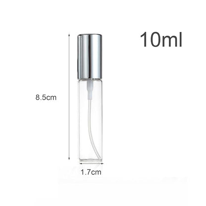 Elfenstal- NEW 6pcs Mini Clear 10ml 1/3OZ Atomizer Glass bottle Spray Refillable Fragrance Perfume Empty Scent Fine Mist Bottle Clean Cloth for Travel Party Portable Makeup Tool free Pipette