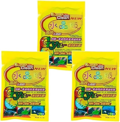 3 bags Reusable Car Cleaning Gel Slime Putty - Strong Adhesive Dust Cleaner for Auto Vents, Interior, Keyboards & Electronics