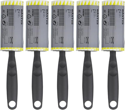 Ikea Bastis Lint Remover Rollers Grey - Set of 5 Rollers (200 Sheets)