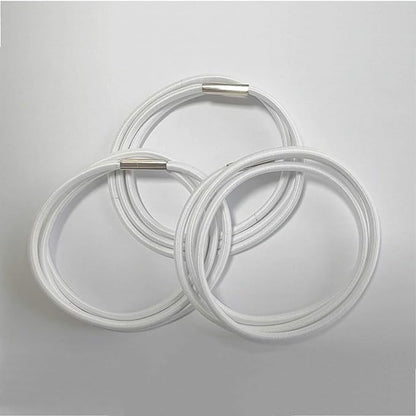 Trash Can Bands, Hongmed Garbage Can Band Keep Trash Bag in Place, Multifunction Large Rubber Bands Fit 13 to 32 Gallon Cans, Set of 3 in White