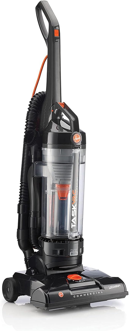 Hoover Commercial TaskVac Vacuum Cleaner, Bagless Upright Vac for Carpet, Lightweight, 35 Foot Cord, Easy Maintenance, with Accessory Pack, Powerful Vacuum Cleaners for Commercial Use