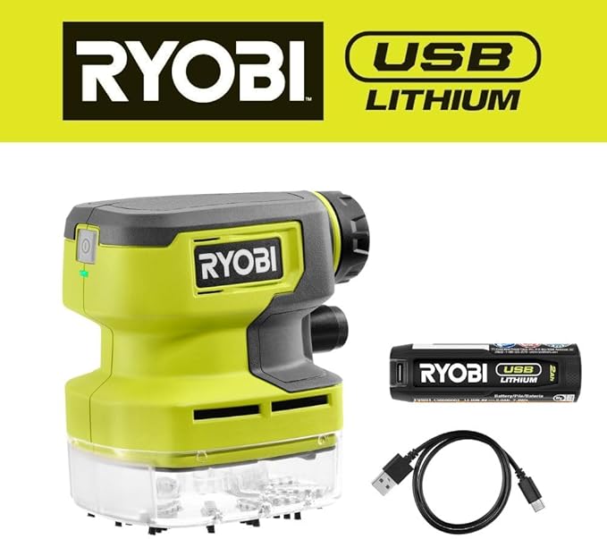 USB Lithium Desktop Vacuum KIT with 2.0 AH Lithium-ION Battery and Charging Cable