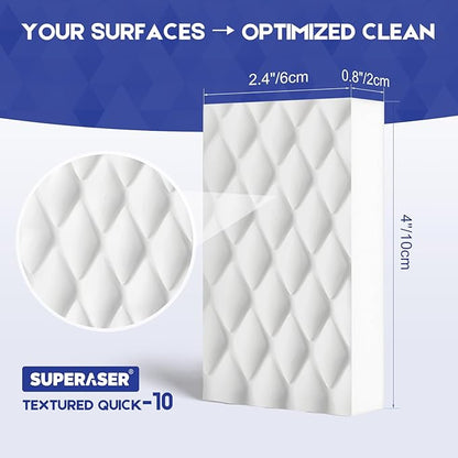 Magic Sponge Eraser,Tex-10 Scrub Melamine Sponges, Heavy Duty No Scratches (HD-Weave 10-Pack)