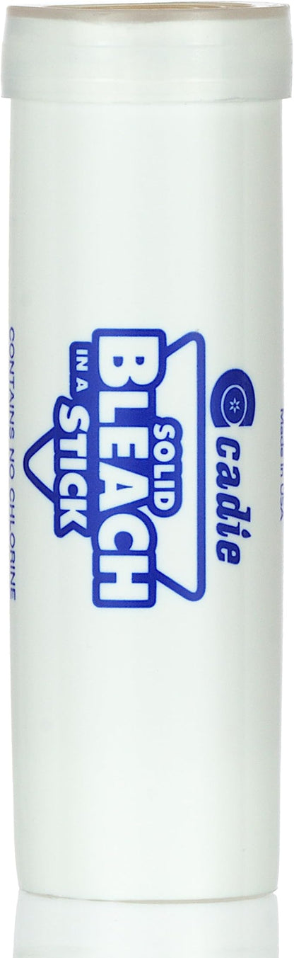 Solid Bleach in a Stick - Concentrated and Natural Stain Remover Solution for White Clothing - Pocket Bleaching Tube for Dirty Spots | Household and Travel Cleaner Essentials | By Cadie 1 Pack