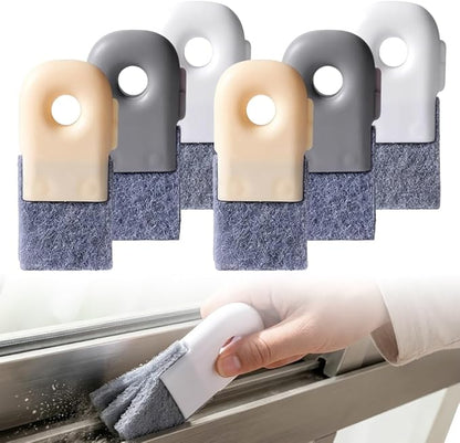 Magic Window Track Cleaner, Window Groove Cleaning Brush Tools Set, for Slides Grooves, Tile Grout Lines, Shutter Slats, Car Ac Vents & Narrow Gaps (Mix 6Pcs)