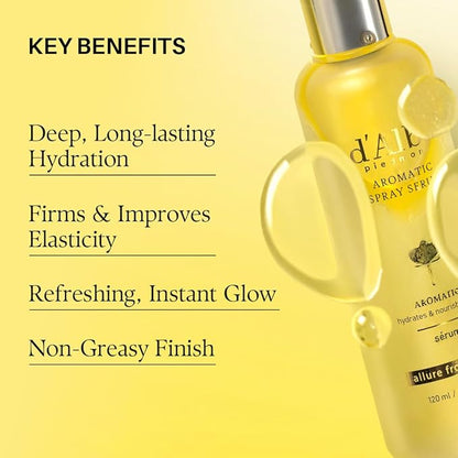 d'alba Piedmont White Truffle Vegan Gift Set, 2 bottles First Aromatic Spray Serum, Deep Hydration & Antioxidant Care, Vegan Facial Mist