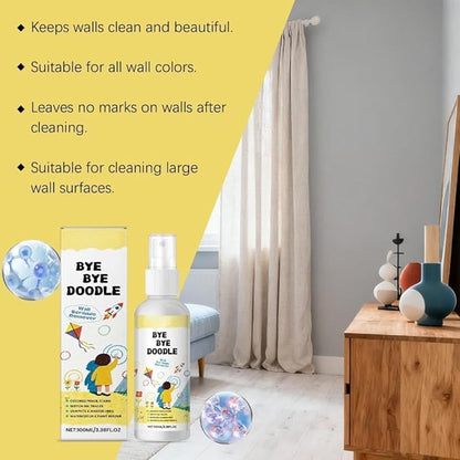 Crayon Remover for Walls- Instant Cleaning for Marker, Ink & Graffiti Stains on Wall - Safe for Painted, Whiteboard, Wallpaper - Quick Stain Remover for Home Playroom/Classroom (3)