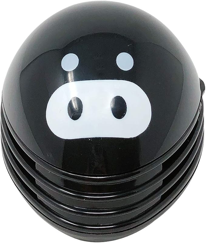 allydrew Cute Portable Mini Vacuum Cleaner for Home and Office, Black Piggy