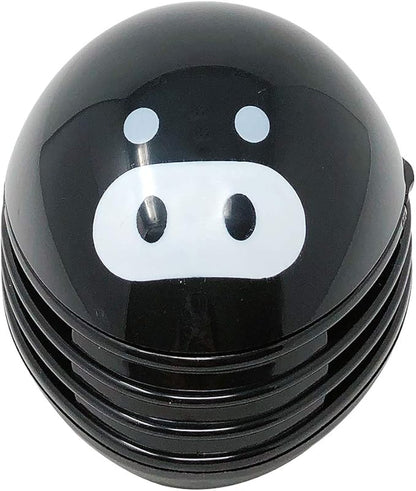 allydrew Cute Portable Mini Vacuum Cleaner for Home and Office, Black Piggy