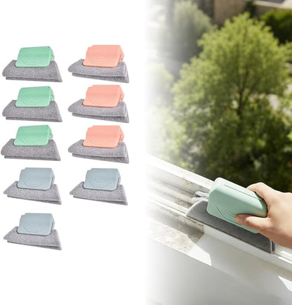 Magic Window Track Cleaner, Handheld Cleaning Brush Set for Window Slides Grooves, Tile Grout Lines, Shutter Slats, Car AC Vents & Narrow Gaps (9pcs)