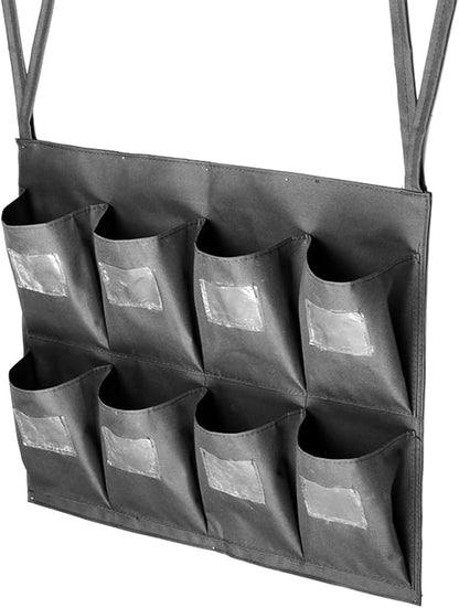 Replacement Janitorial Bag, Waterproof Thickened Commercial 8-Pocket Housekeeping Organizer, Fits Any Cart, Used for Material Storage Transport